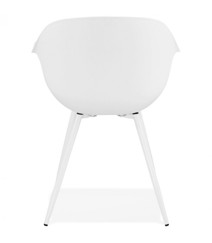 Fauteuil design blanc en plastique Nadina