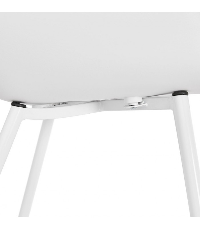 Fauteuil design blanc en plastique Nadina