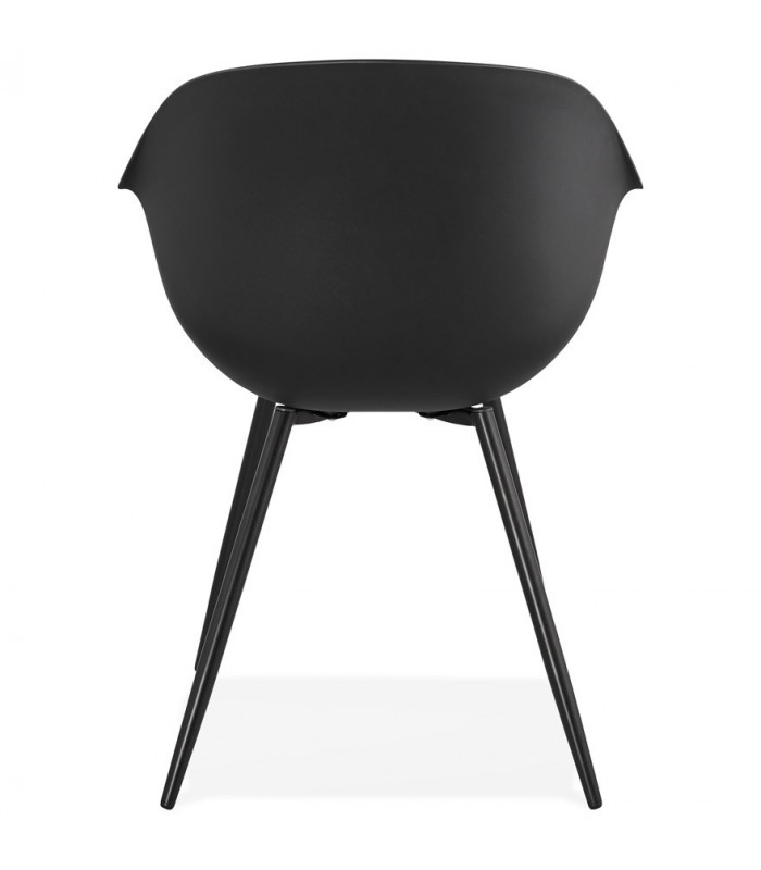 Fauteuil design noir en plastique Nadina