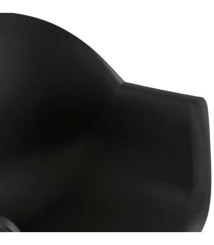 Fauteuil design noir en plastique Nadina