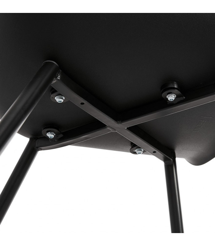 Fauteuil design noir en plastique Nadina