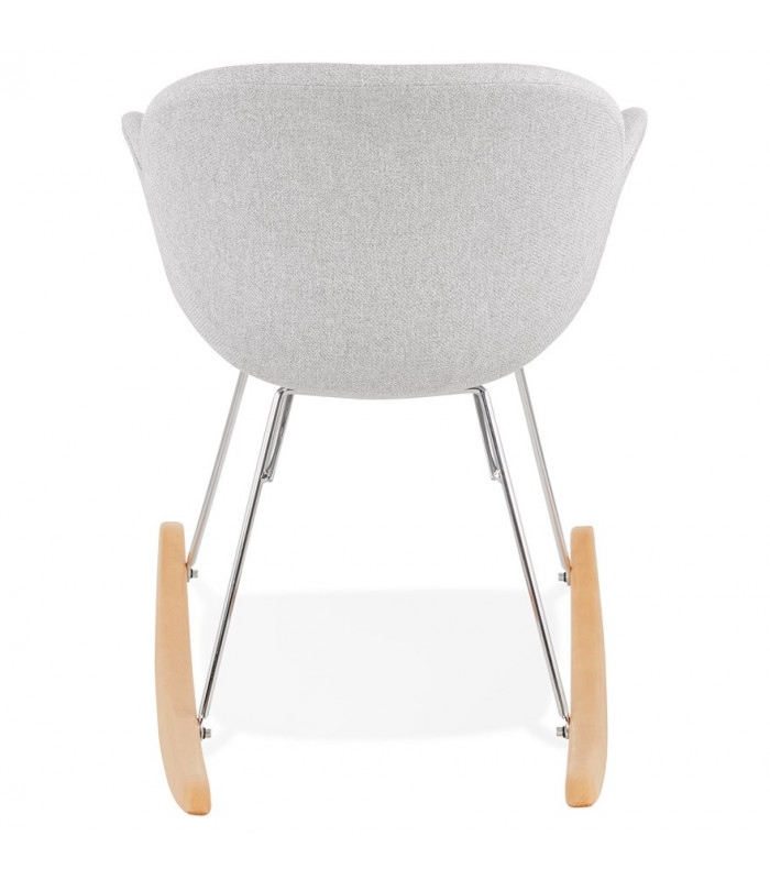 Fauteuil design gris clair en tissu Ozias