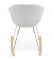 Fauteuil design gris clair en tissu Ozias