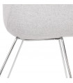 Fauteuil design gris clair en tissu Ortona