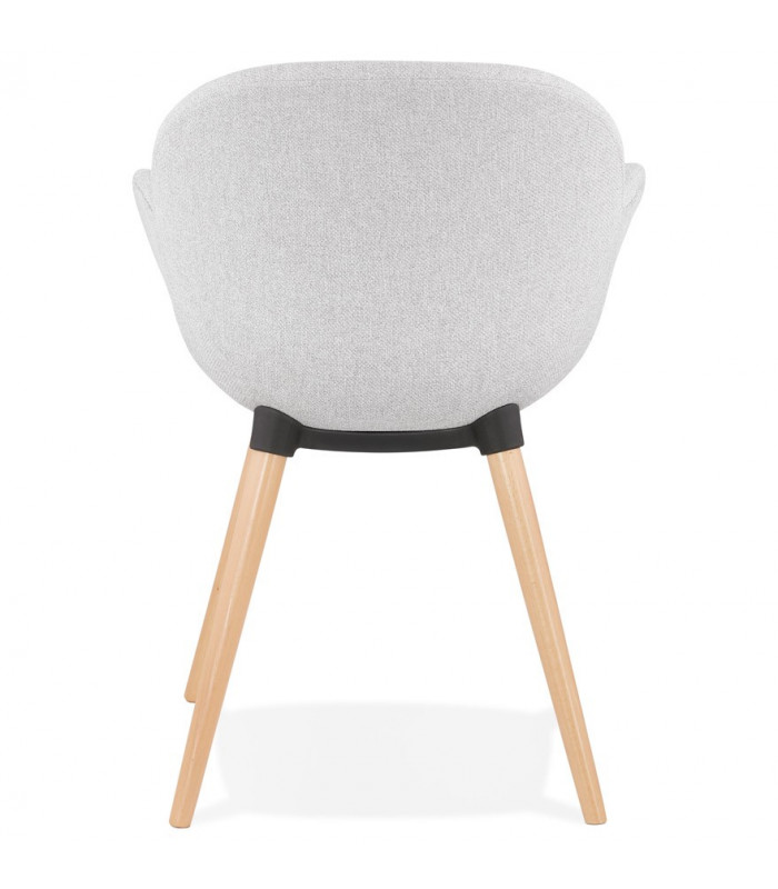 Fauteuil design gris clair en tissu Marcella