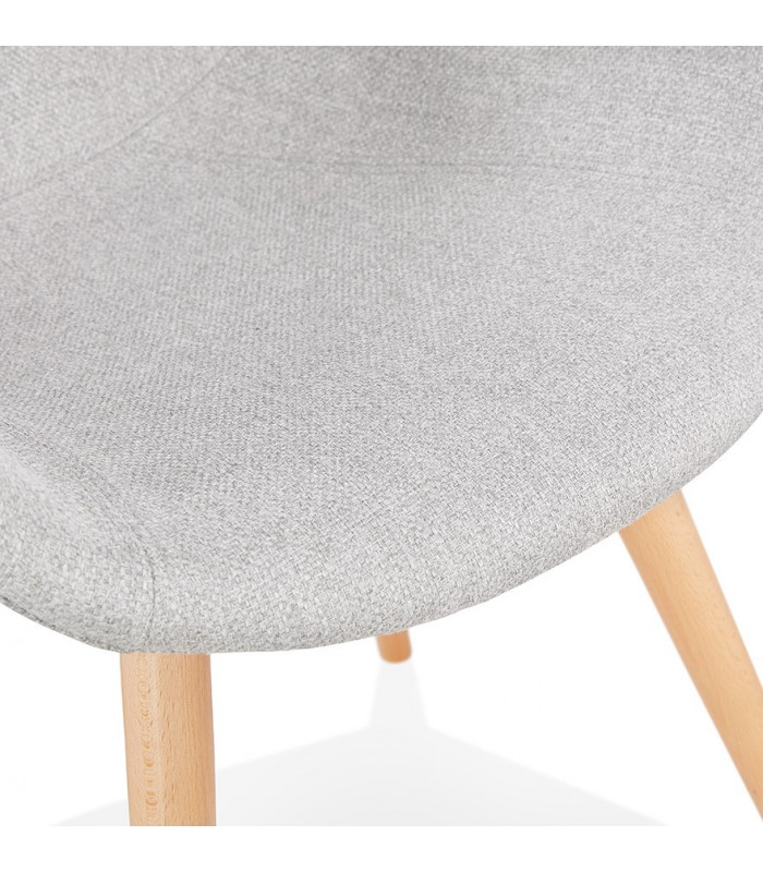 Fauteuil design gris clair en tissu Marcella