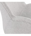 Fauteuil design gris clair en tissu Marcella