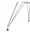 Fauteuil design gris clair en tissu Agassi