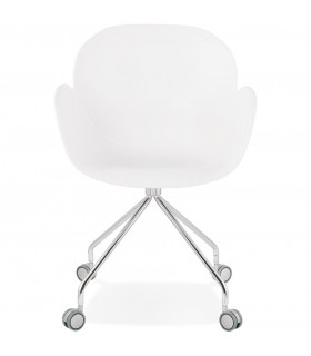 Fauteuil design blanc en plastique Malia