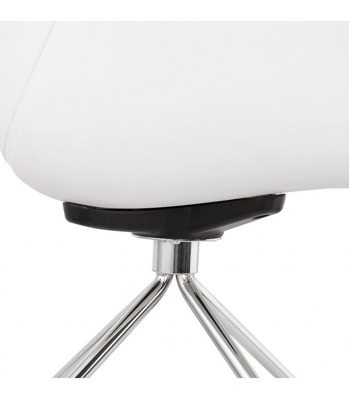 Fauteuil design blanc en plastique Malia