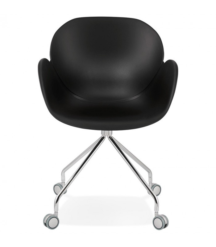 Fauteuil design noir en plastique Malia