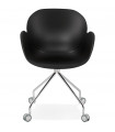 Fauteuil design noir en plastique Malia