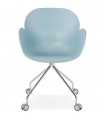 Fauteuil design bleu en plastique Malia