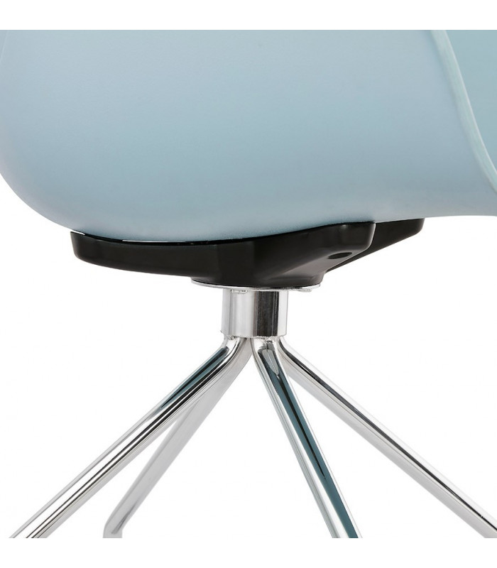 Fauteuil design bleu en plastique Malia