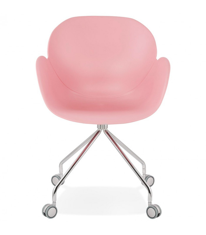 Fauteuil design rose en plastique Malia