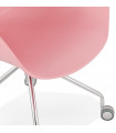 Fauteuil design rose en plastique Malia