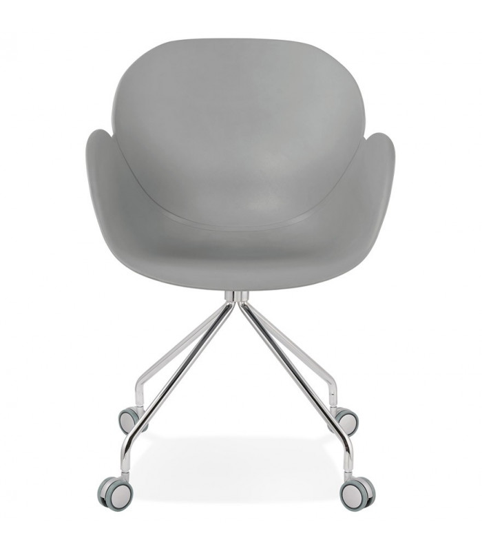 Fauteuil design gris en plastique Malia