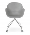 Fauteuil design gris en plastique Malia