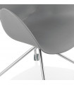 Fauteuil design gris en plastique Malia