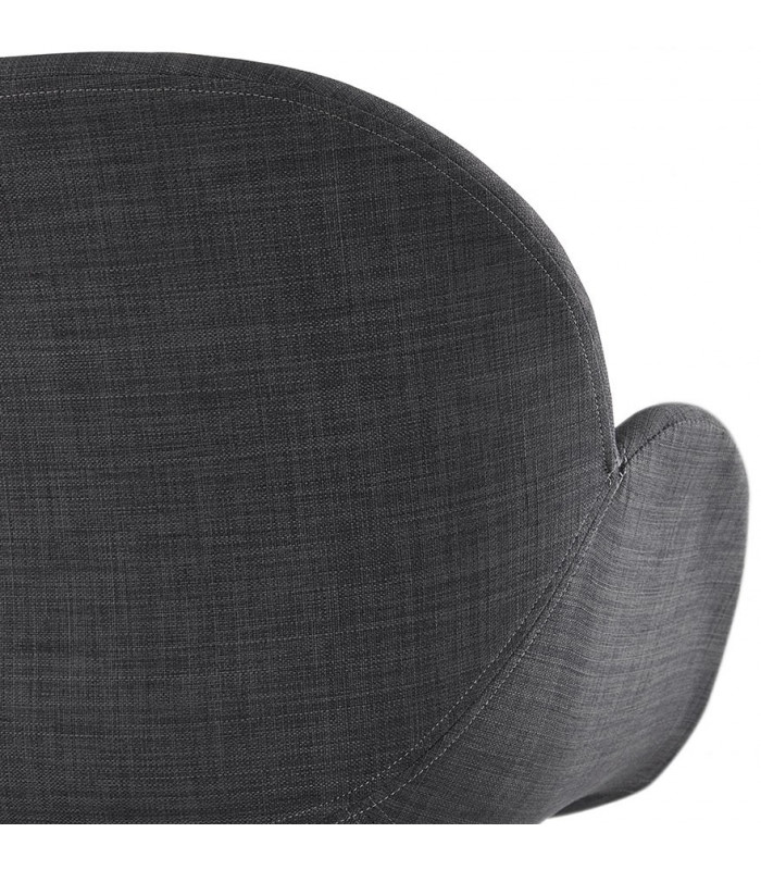 Fauteuil design gris foncé en tissu Jemma