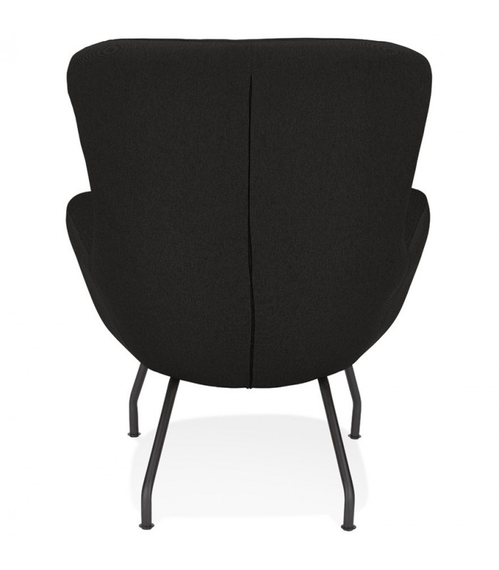 Fauteuil design noir en tissu Foster