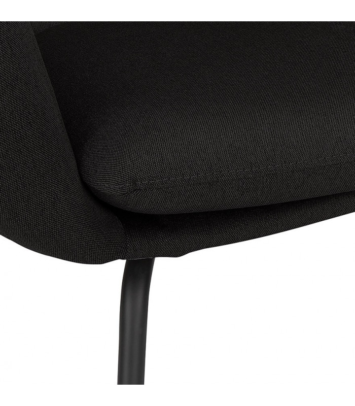 Fauteuil design noir en tissu Foster