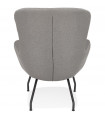 Fauteuil design gris clair en tissu Foster