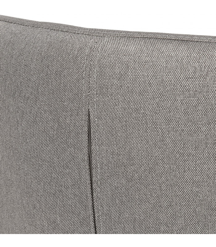 Fauteuil design gris clair en tissu Foster