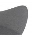 Fauteuil design gris foncé en tissu Elcot