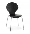 Chaise design noir en bois Knight