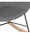 Fauteuil design gris foncé en tissu Elcot