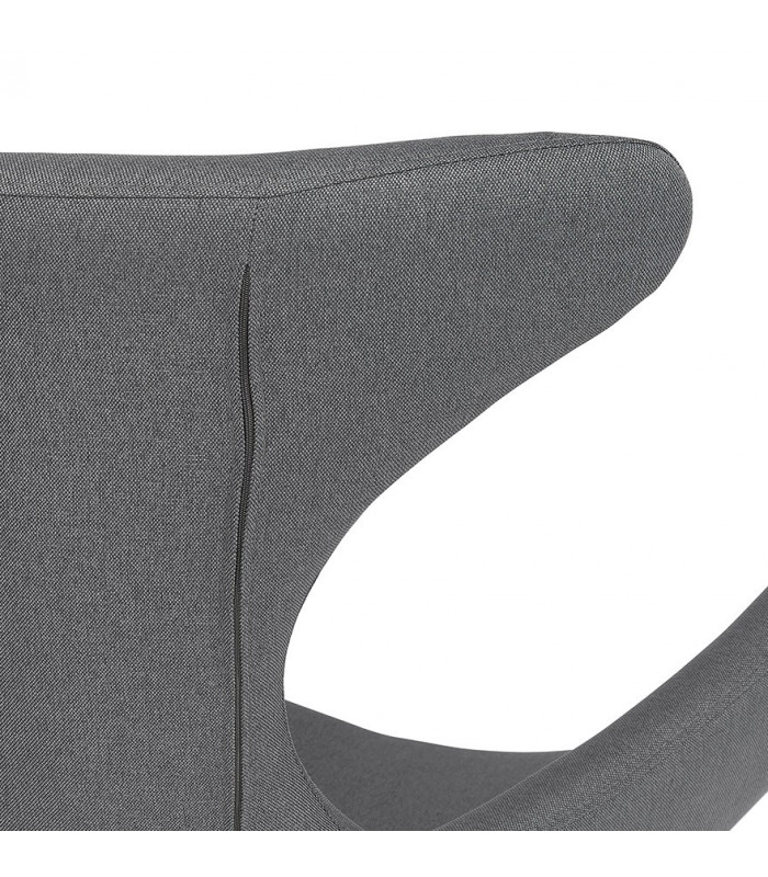 Fauteuil design gris foncé en tissu Elcot