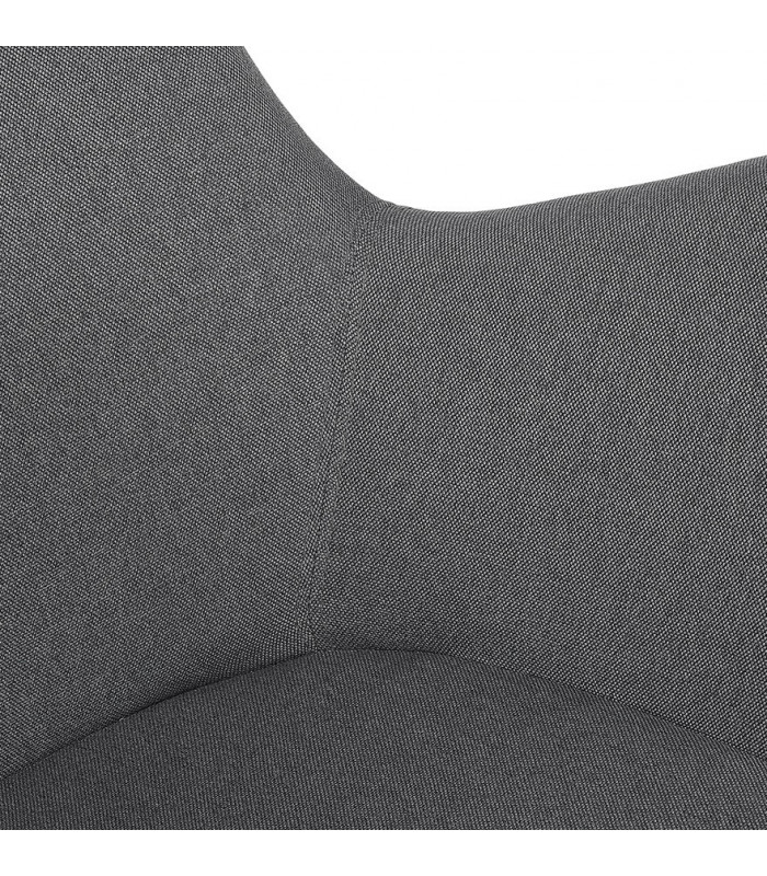 Fauteuil design gris foncé en tissu Elcot
