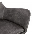 Fauteuil design gris foncé en similicuir Grove