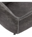 Fauteuil design gris foncé en similicuir Grove