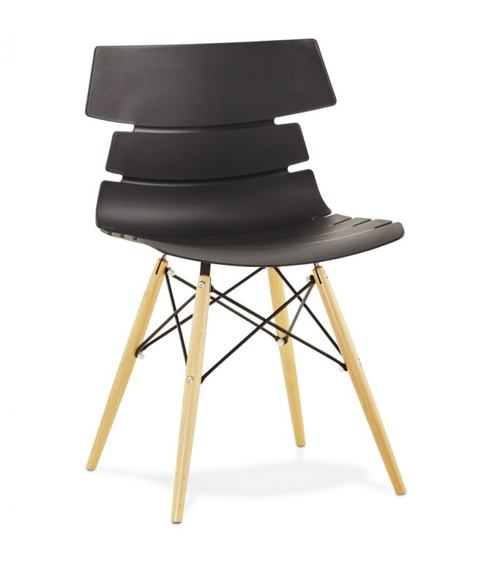 Chaise design noir en plastique Nautical