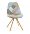 Chaise design en tissu Atlas