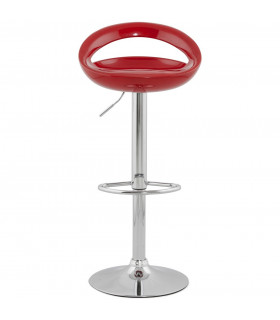 Tabouret de bar design rouge en plastique Plasma