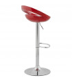Tabouret de bar design rouge en plastique Plasma