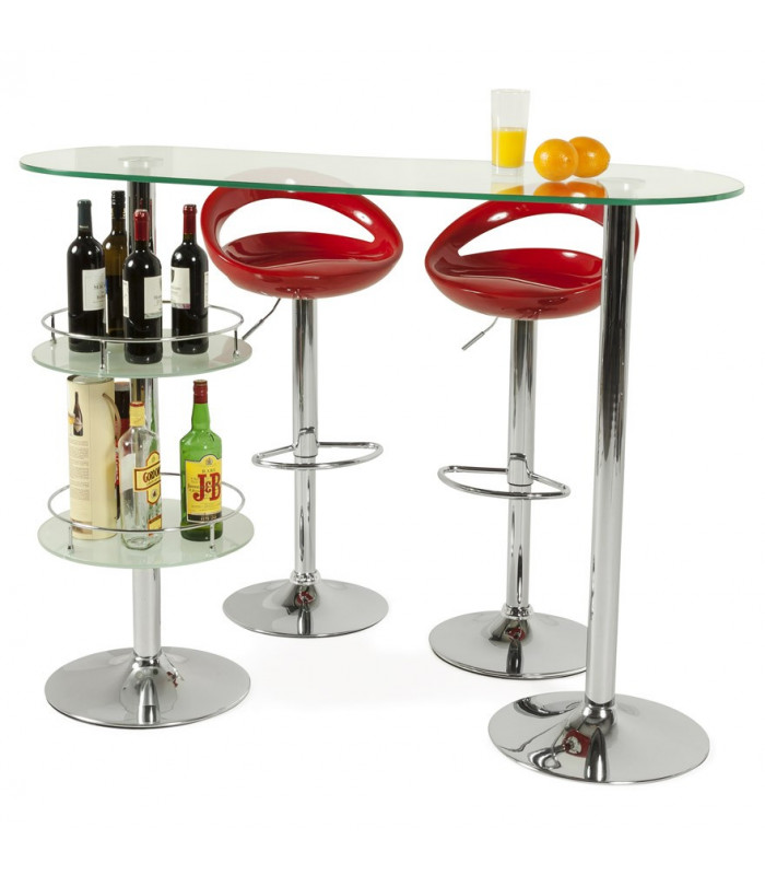 Tabouret de bar design rouge en plastique Plasma