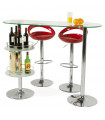 Tabouret de bar design rouge en plastique Plasma