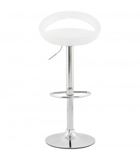 Tabouret de bar design blanc en plastique Plasma