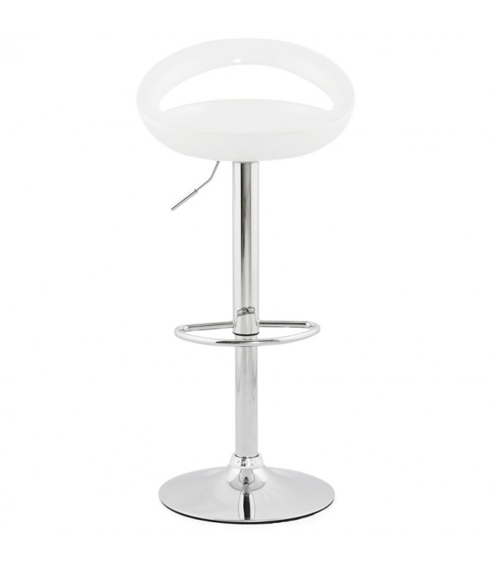 Tabouret de bar design blanc en plastique Plasma