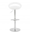 Tabouret de bar design blanc en plastique Plasma