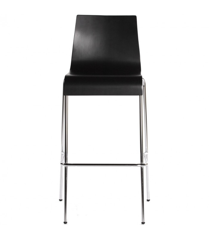 Tabouret de bar design noir en bois Broco