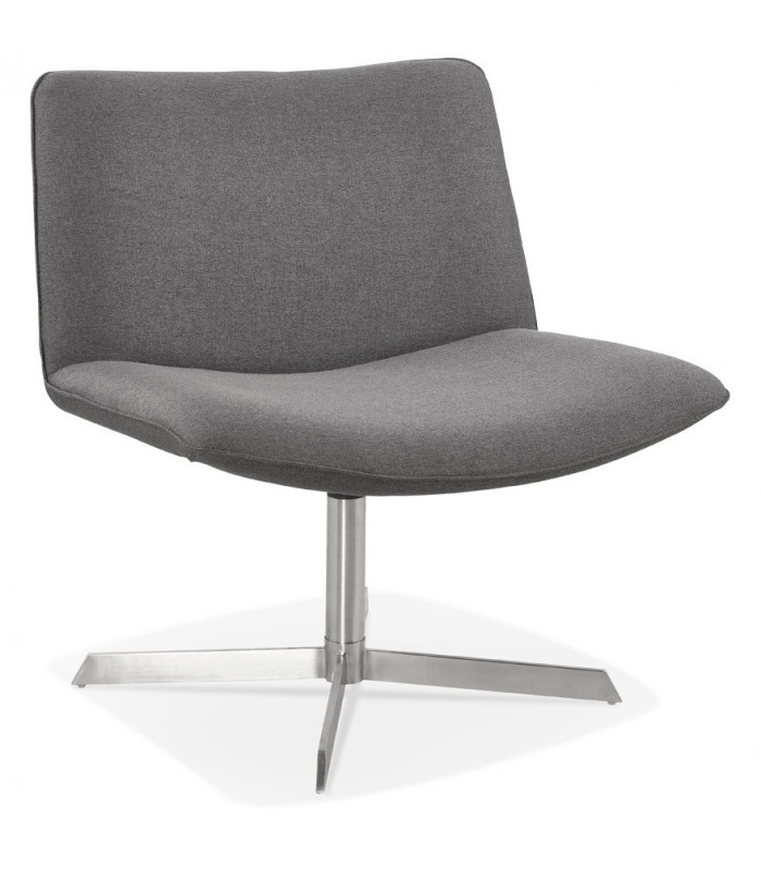 Chaise design gris foncé en tissu Arlow