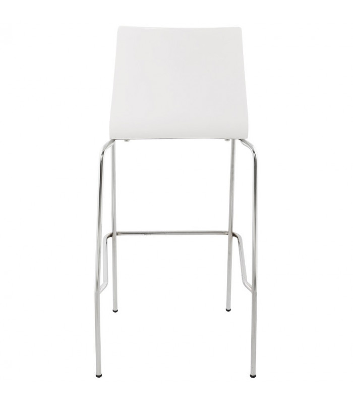 Tabouret de bar design blanc en bois Broco