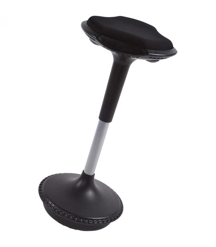 Tabouret de bar design noir en tissu et plastique Aherne