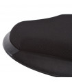 Tabouret de bar design noir en tissu et plastique Aherne