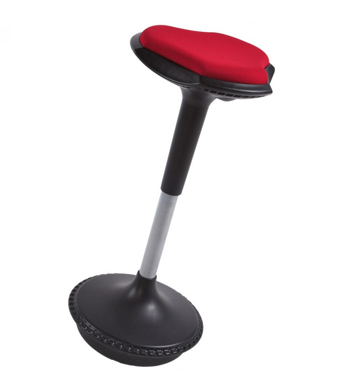Tabouret de bar design rouge en tissu et plastique Aherne